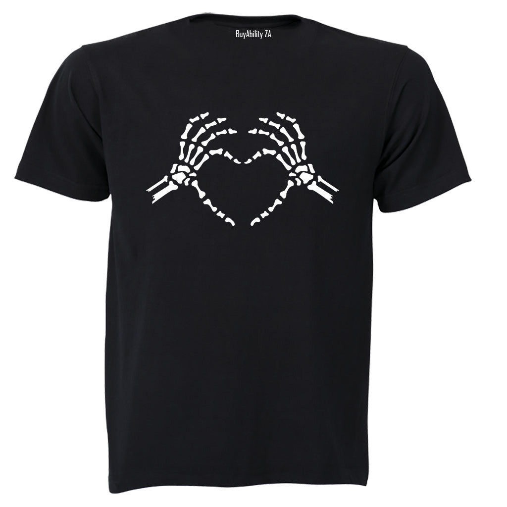 Skeleton Hand Heart - Adults - T-Shirt