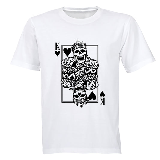 Skeleton King of Hearts - Adults - T-Shirt - BuyAbility South Africa