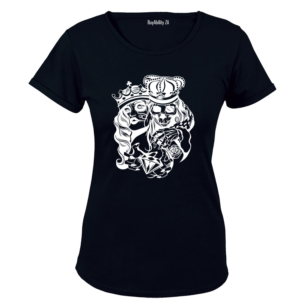 Skeleton Royalty - Halloween - Ladies - T-Shirt