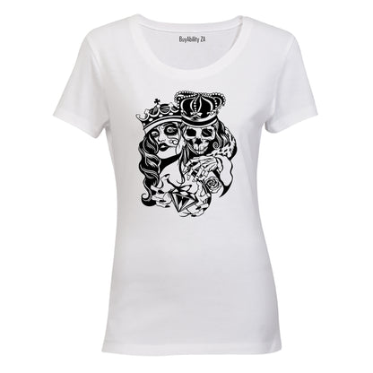 Skeleton Royalty - Halloween - Ladies - T-Shirt