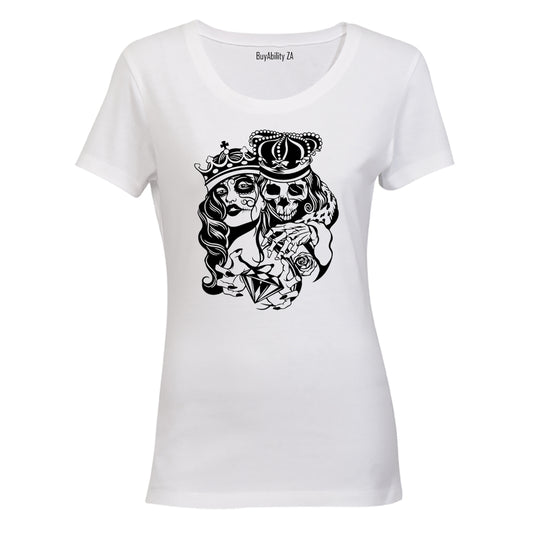 Skeleton Royalty - Halloween - Ladies - T-Shirt