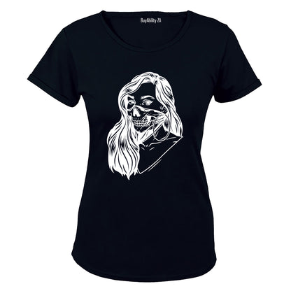Skeleton Mask Girl - Halloween - Ladies - T-Shirt