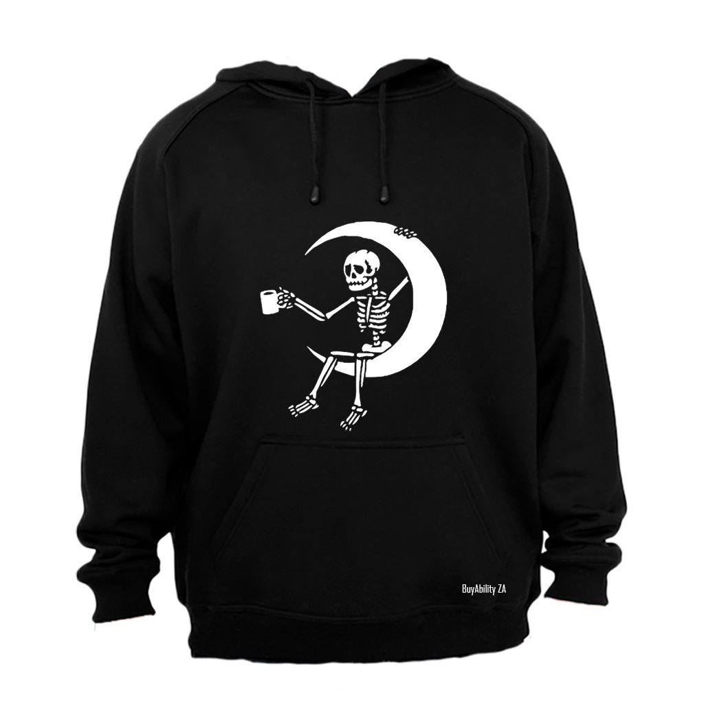 Skeleton On The Moon - Halloween - Hoodie