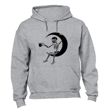 Skeleton On The Moon - Halloween - Hoodie