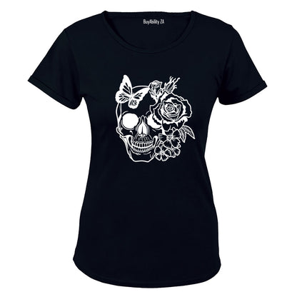 Skull Flowers - Ladies - T-Shirt