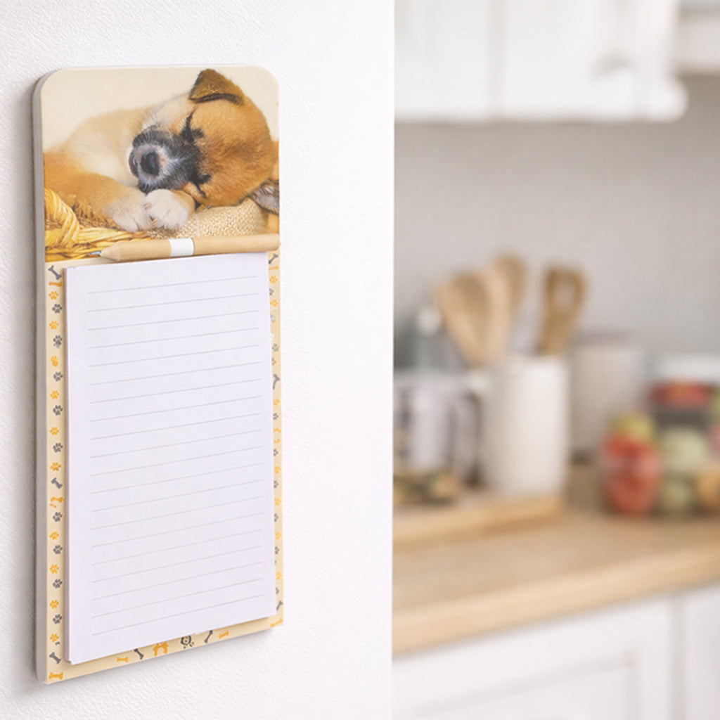 Sleeping Pup - Magnetic Novelty Shopping List Pad