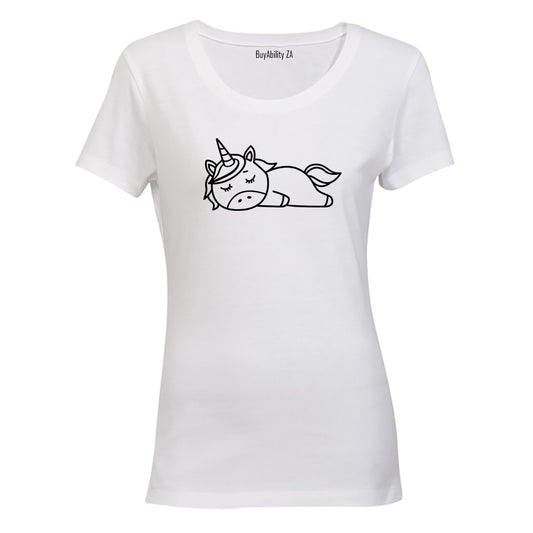 Sleeping Unicorn - Ladies - T-Shirt
