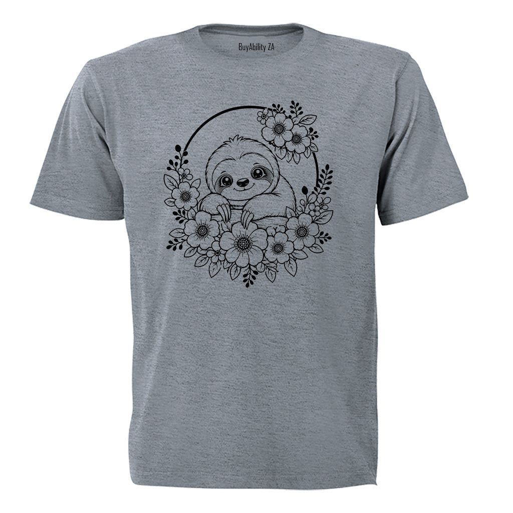 Sloth Wreath - Kids T-Shirt - BuyAbility South Africa