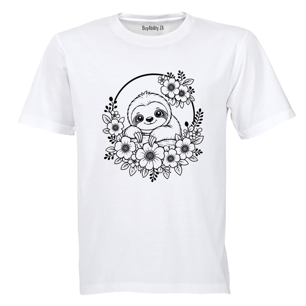 Sloth Wreath - Kids T-Shirt - BuyAbility South Africa