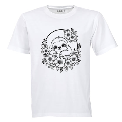 Sloth Wreath - Kids T-Shirt - BuyAbility South Africa