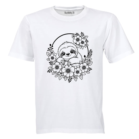Sloth Wreath - Kids T-Shirt - BuyAbility South Africa