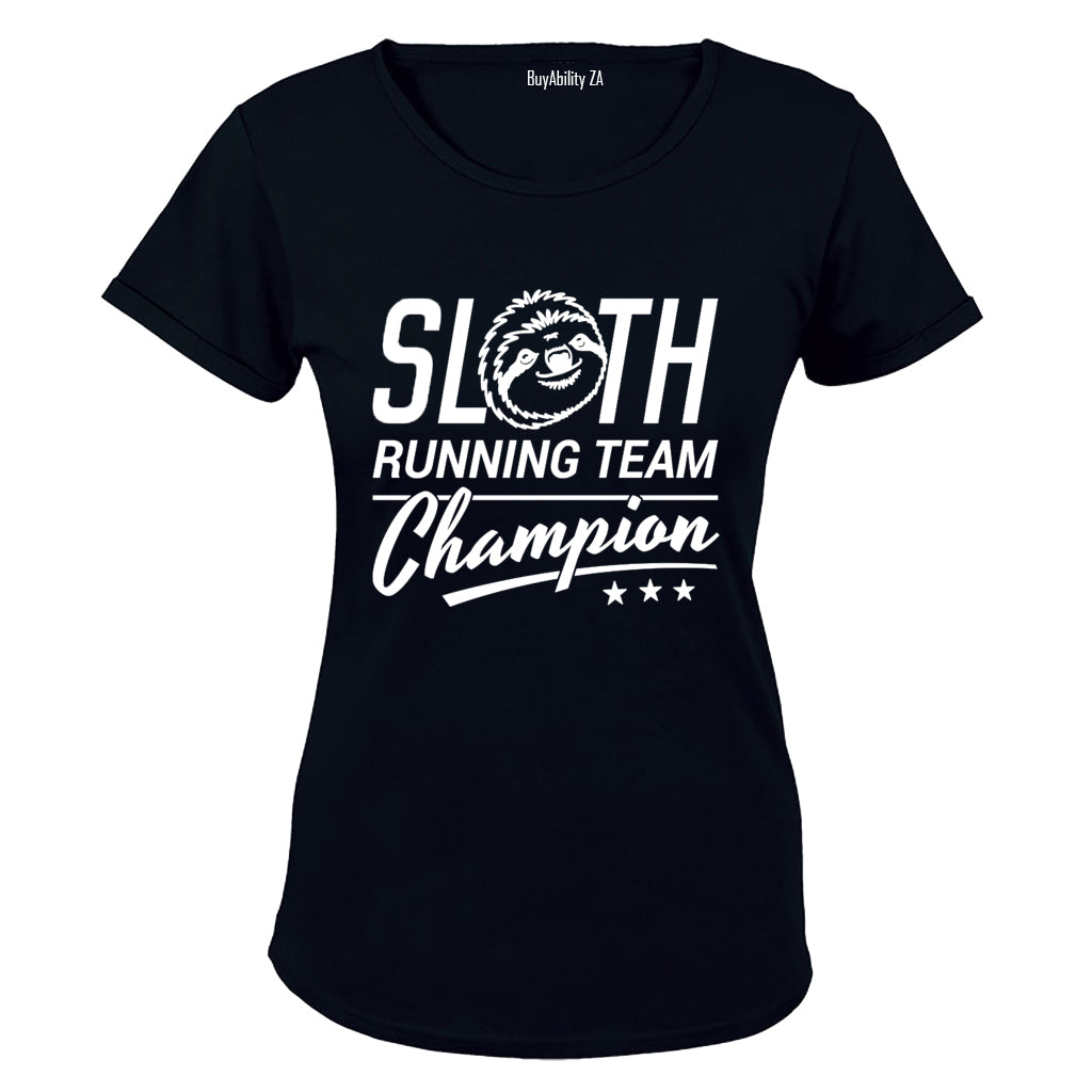Sloth Running Team - Ladies - T-Shirt - BuyAbility