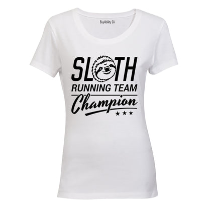 Sloth Running Team - Ladies - T-Shirt - BuyAbility