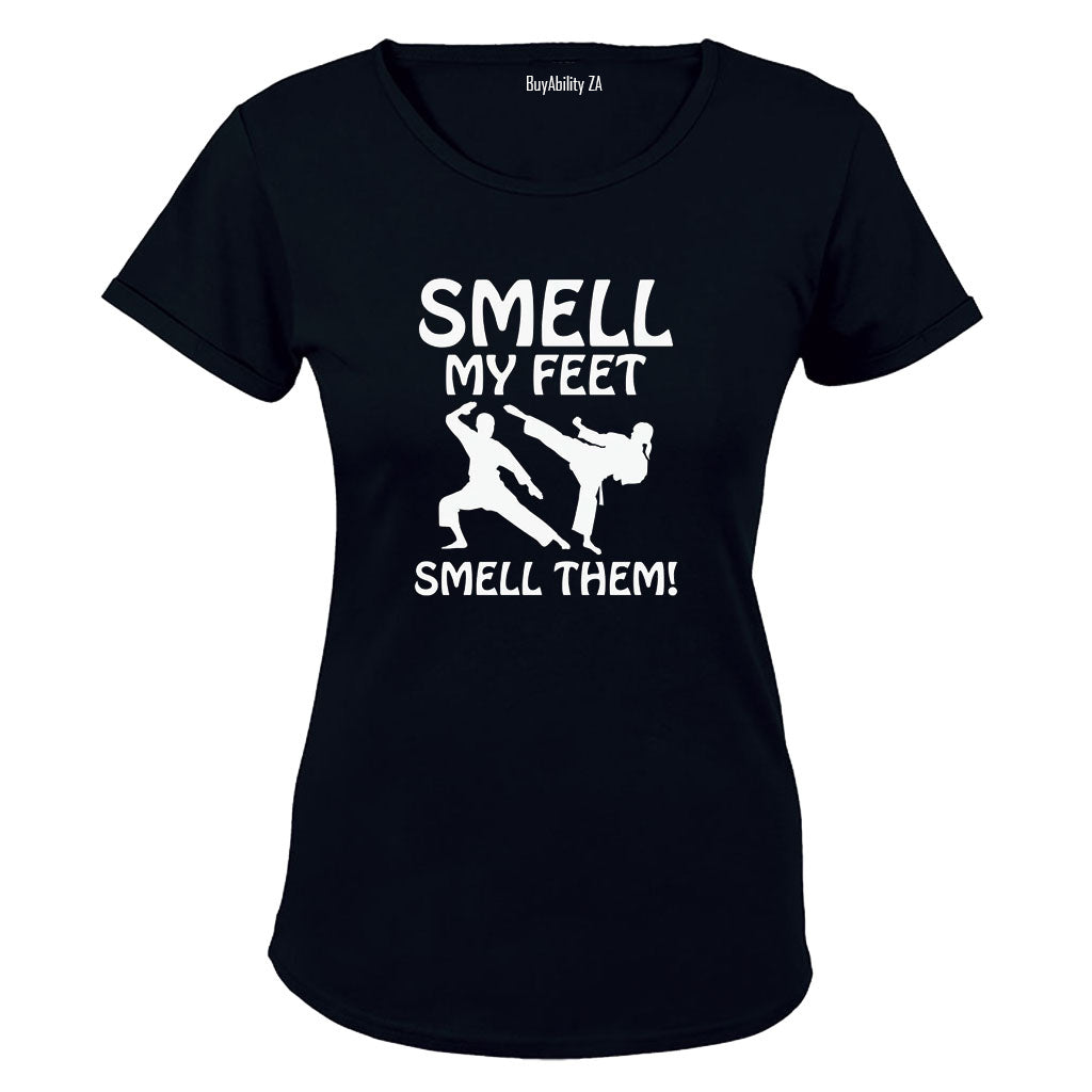 Smell My Feet - Karate - Ladies - T-Shirt - BuyAbility South Africa