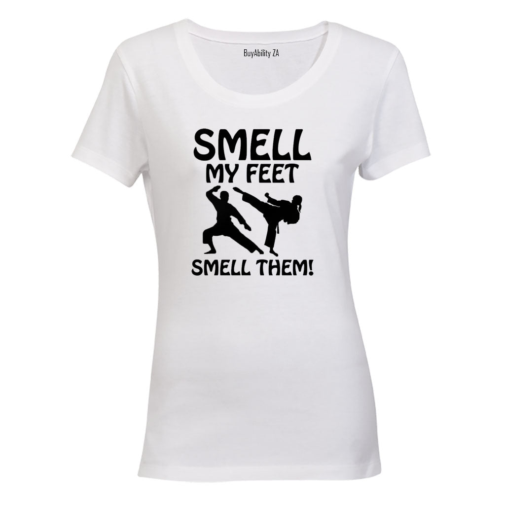Smell My Feet - Karate - Ladies - T-Shirt - BuyAbility South Africa