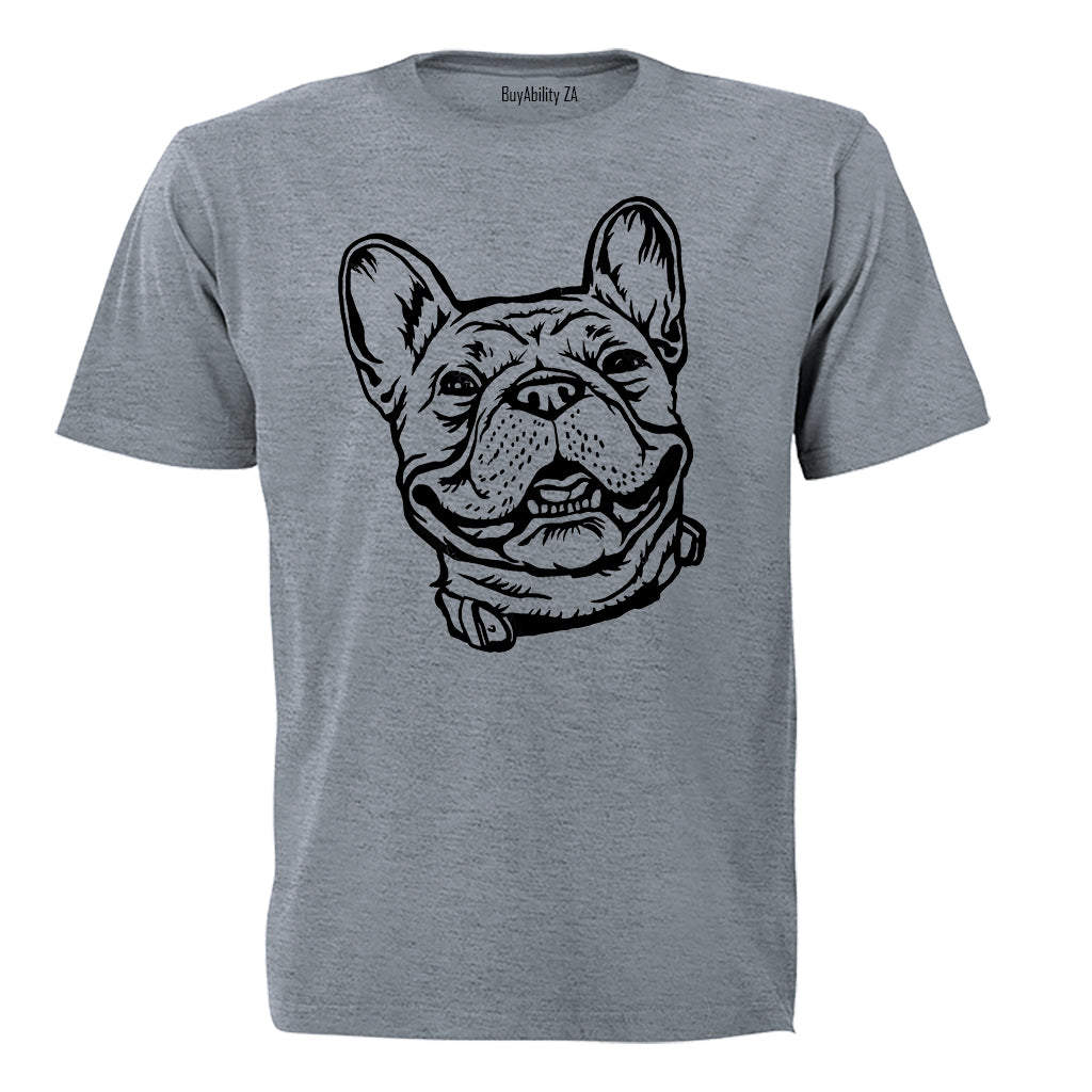 Smiling French Bulldog - Adults - T-Shirt