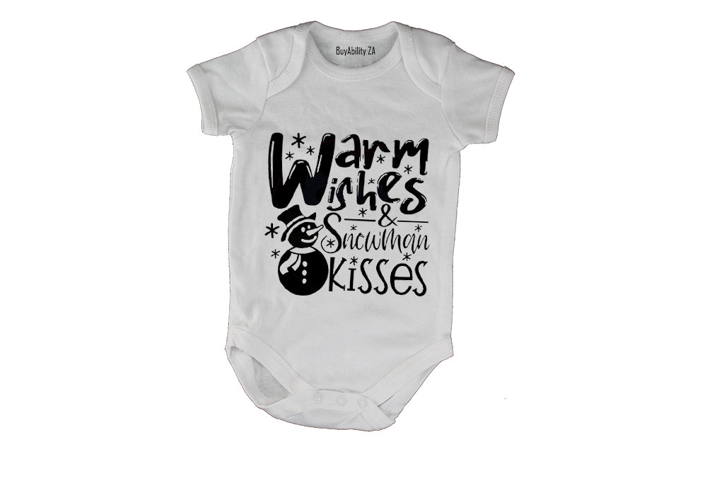 Snowman Kisses - Christmas - Baby Grow