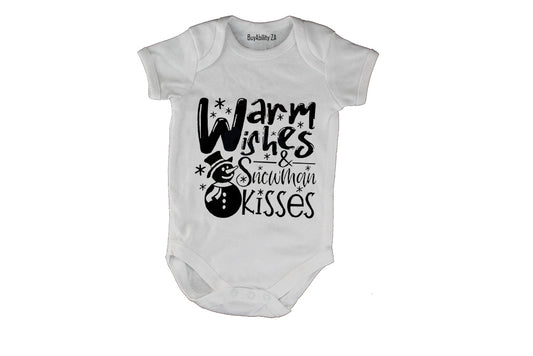 Snowman Kisses - Christmas - Baby Grow