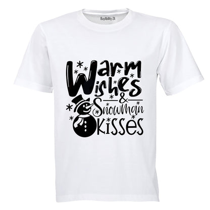 Snowman Kisses - Christmas - Kids T-Shirt