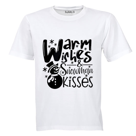 Snowman Kisses - Christmas - Kids T-Shirt