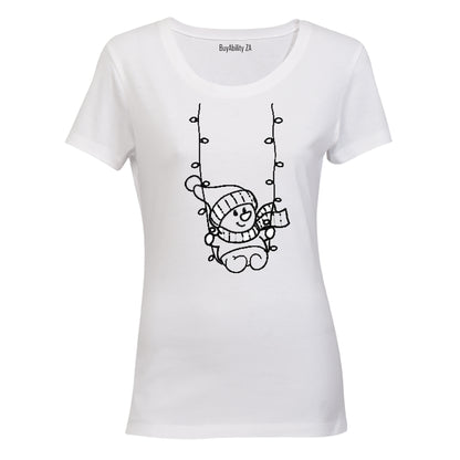 Snowman Swing - Christmas - Ladies - T-Shirt - BuyAbility South Africa