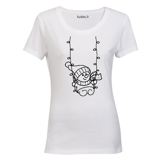 Snowman Swing - Christmas - Ladies - T-Shirt - BuyAbility South Africa