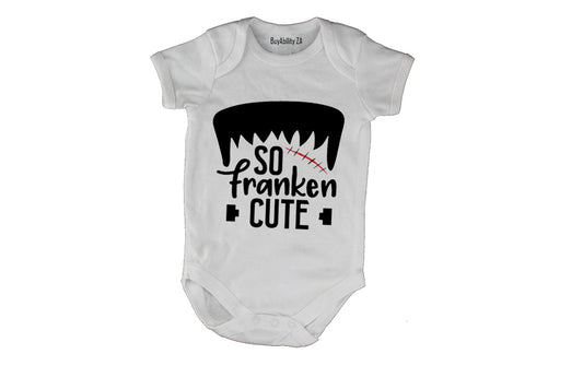 So Franken Cute, Boy - Halloween - Baby Grow