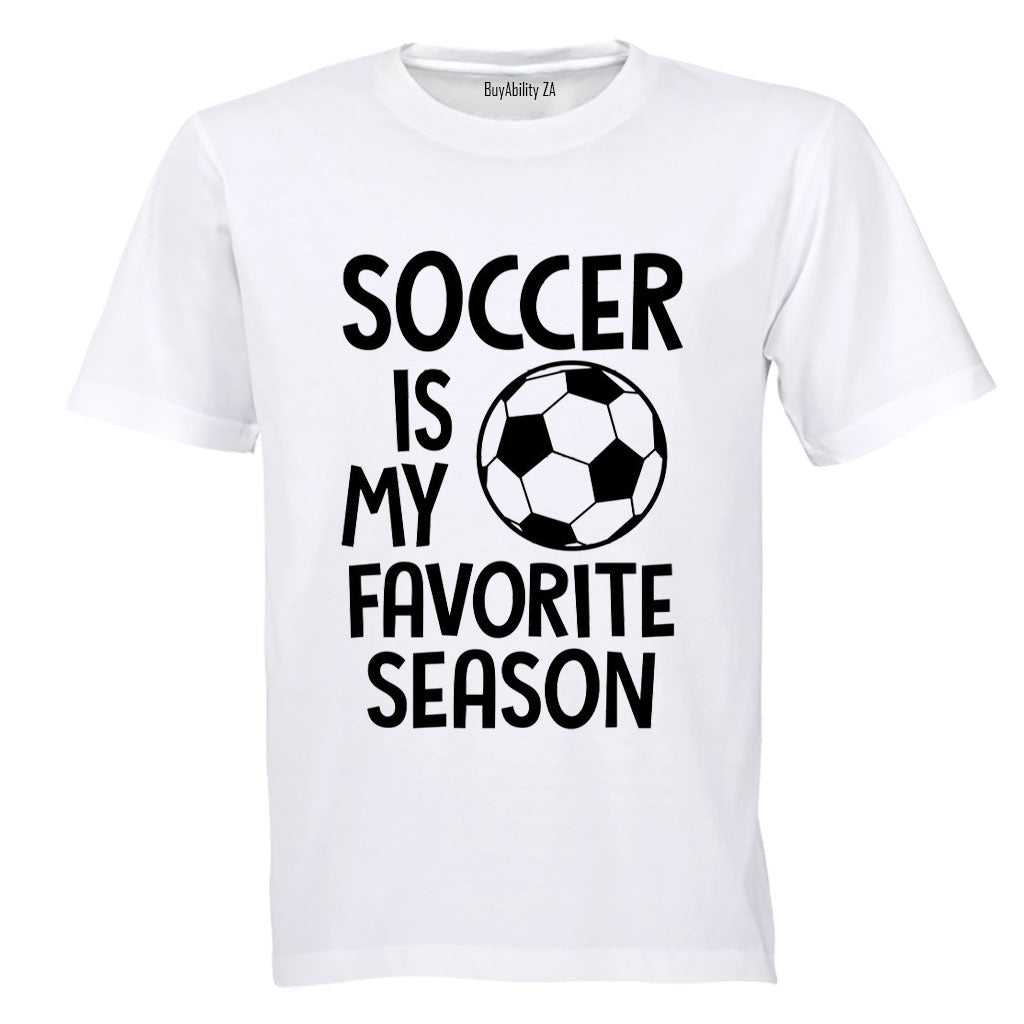 Soccer is my Favorite Season - Kids T-Shirt - BuyAbility South Africa