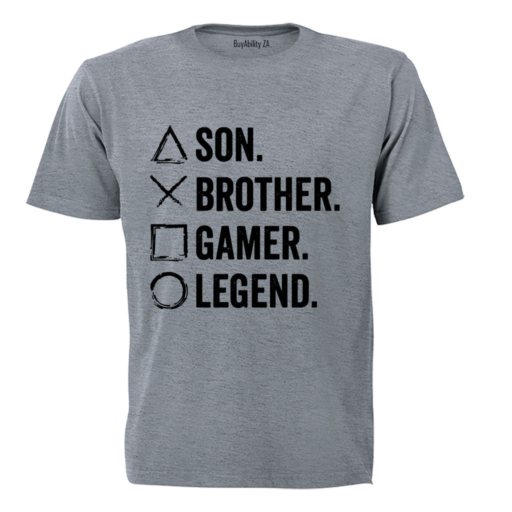 Son. Brother. Gamer - Adults - T-Shirt - BuyAbility