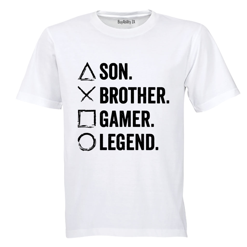 Son. Brother. Gamer - Adults - T-Shirt