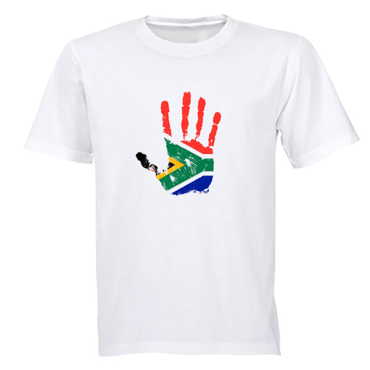 South Africa - Hand Print - Kids T-Shirt - BuyAbility South Africa