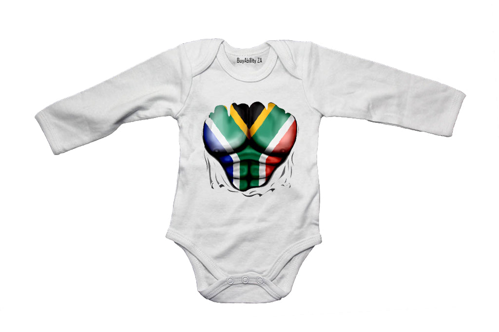 South Africa - Ripped Shirt Effect - Baby Grow