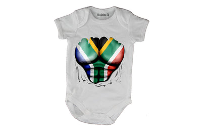 South Africa - Ripped Shirt Effect - Baby Grow