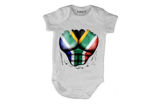 South Africa - Ripped Shirt Effect - Baby Grow