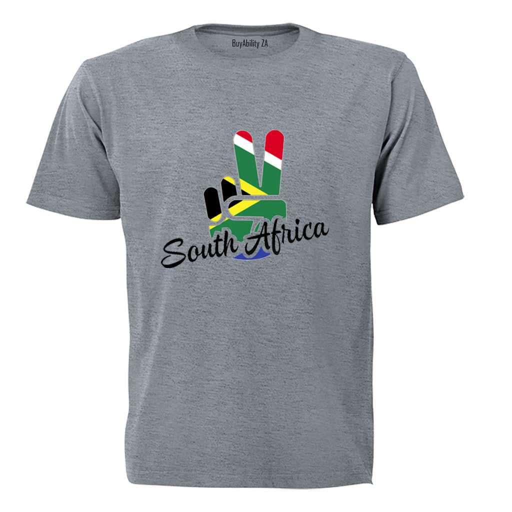 South Africa - Peace Sign - Adults - T-Shirt