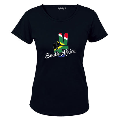 South Africa - Peace Sign - Ladies - T-Shirt