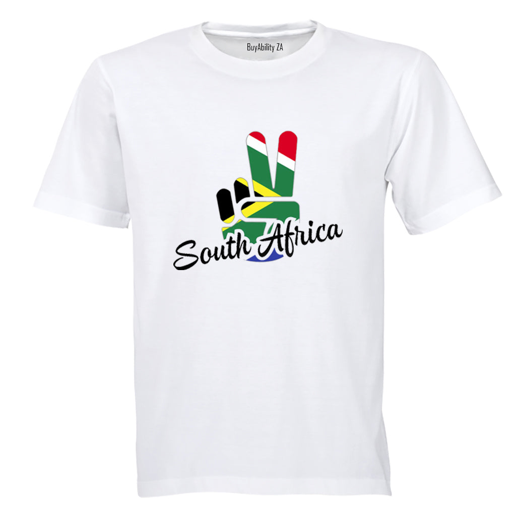 South Africa - Peace Sign - Adults - T-Shirt
