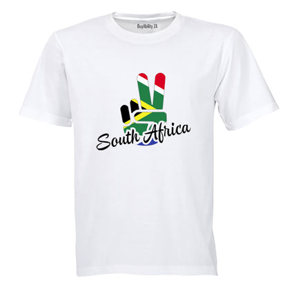 South Africa - Peace Sign - Adults - T-Shirt