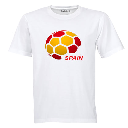 Spain - Soccer Ball - Adults - T-Shirt
