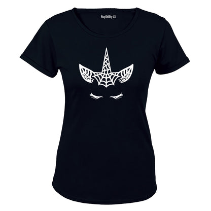 Spiderweb Unicorn - Halloween Inspired - Ladies - T-Shirt