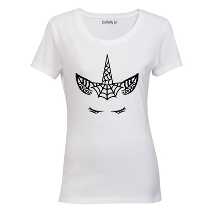 Spiderweb Unicorn - Halloween Inspired - Ladies - T-Shirt