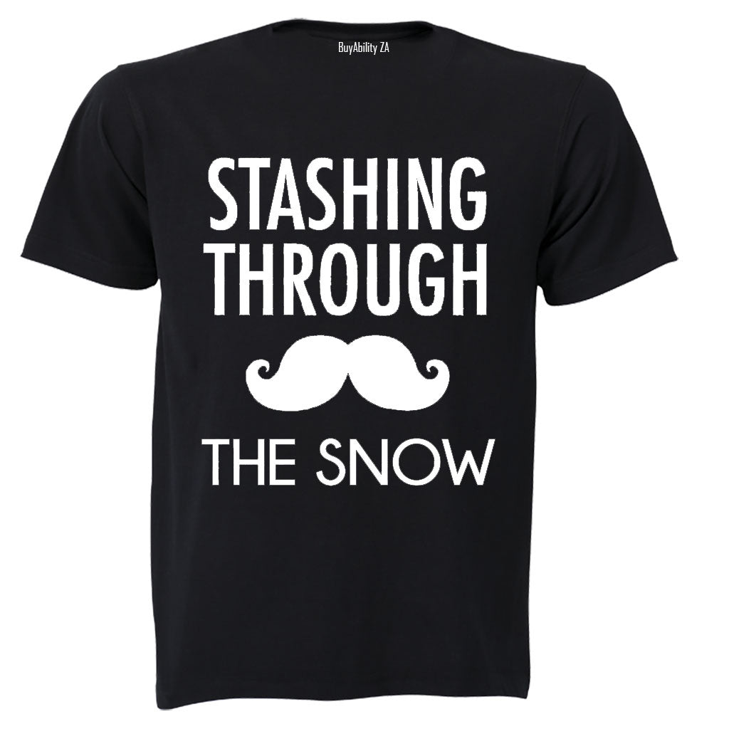 Stashing Through the Snow - Christmas - Adults - T-Shirt