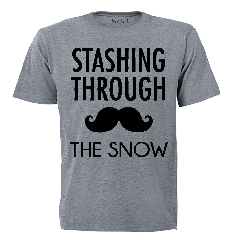 Stashing Through the Snow - Christmas - Adults - T-Shirt