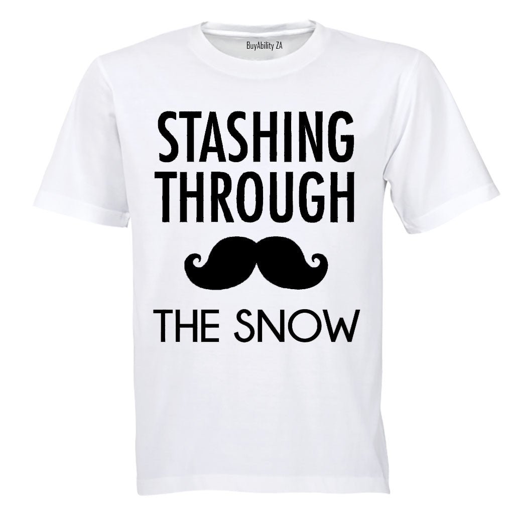 Stashing Through the Snow - Christmas - Adults - T-Shirt