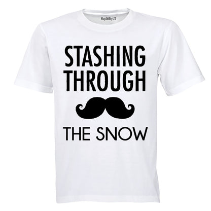 Stashing Through the Snow - Christmas - Adults - T-Shirt