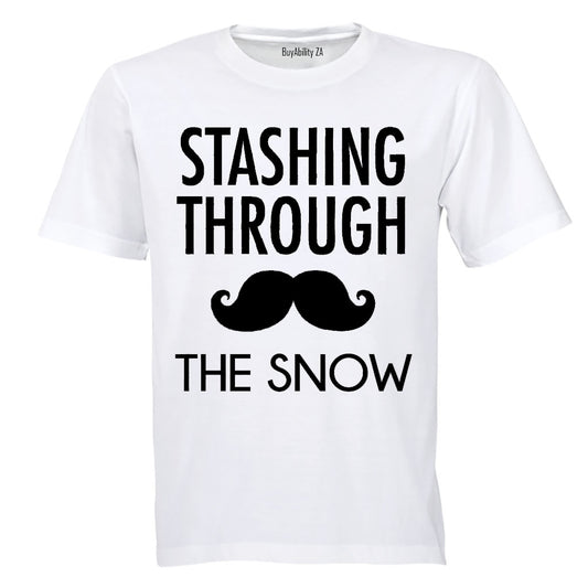 Stashing Through the Snow - Christmas - Adults - T-Shirt