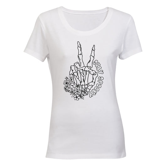 Stay Spooky - Floral Halloween - Ladies - T-Shirt - BuyAbility South Africa