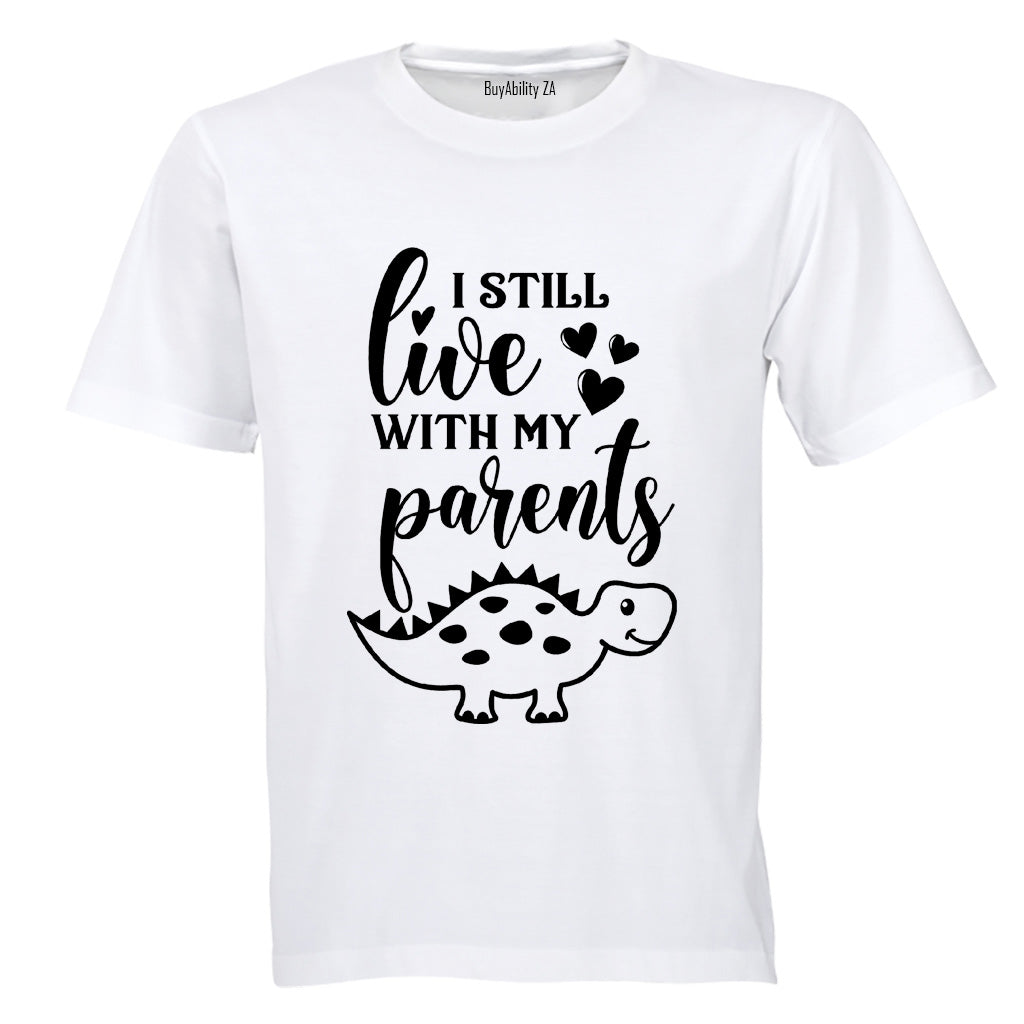 Still Live With My Parents - Dino - Kids T-Shirt - BuyAbility