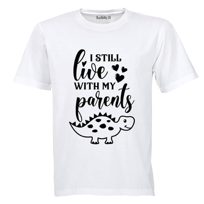 Still Live With My Parents - Dino - Kids T-Shirt - BuyAbility