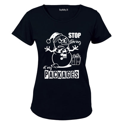 Stop Staring - Christmas - Ladies - T-Shirt - BuyAbility South Africa